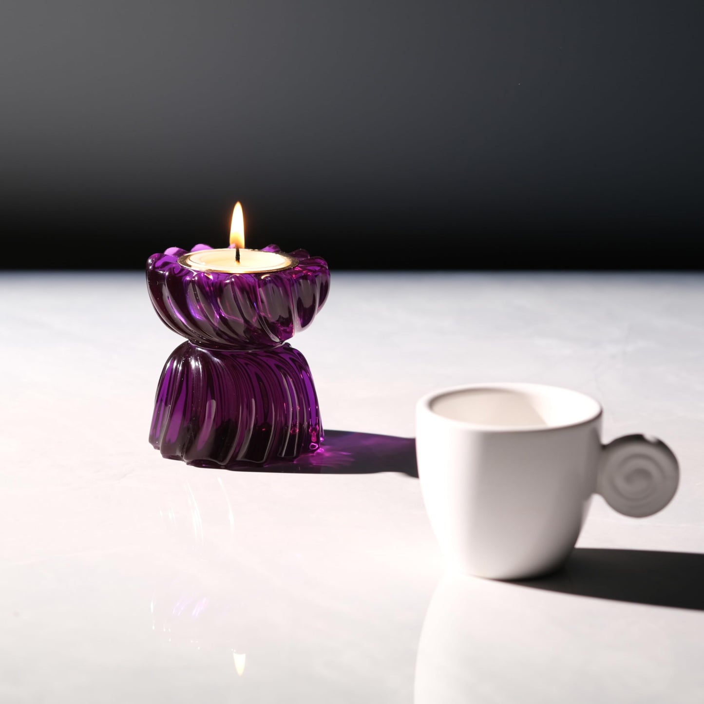 ICNBUYS Twizzle Twist Tealight Holder, Decorative Tealight Candle Holder for Table Display, Romantic Decoration, Unique Home Décor Aesthetic, Housewarming Gift, Spiral Sculpture Diwali Tea Light Stand