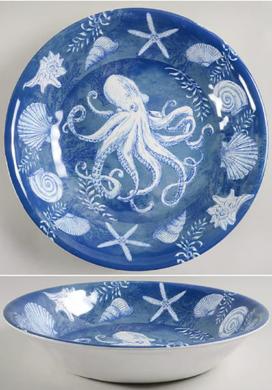 Certified International Oceanic Melamine Large Serving Bowl, 13.75-inches Diameter, Kitchenware and Accessories, 28196