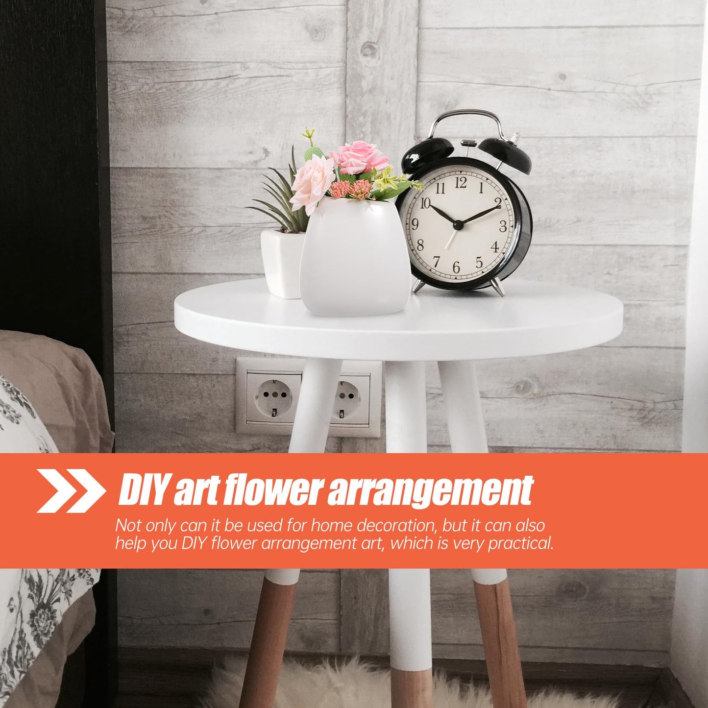 HOMOCONO Ceramic Vase Small Tabletop Flower Vase for Single Stem Flowers Dried Arrangements Centerpiece for Dining Table Home Decor Office Desktop Decor DIY Flower Arrangement 4.33 X 3.54 X 4.13 in