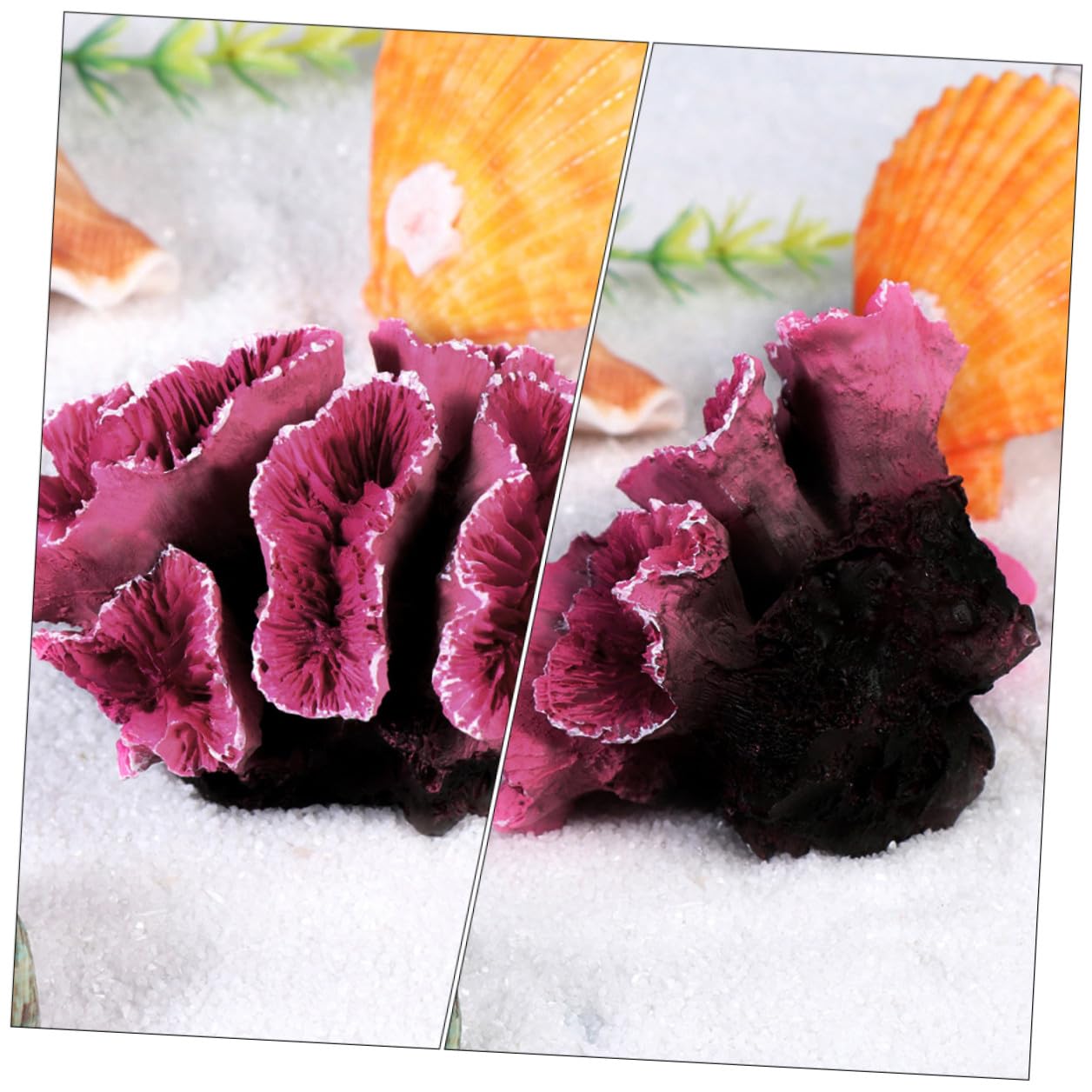 DOITOOL Artificial Purple Resin Coral Sculpture Fish Tank Decoration Aquarium Ornament for Freshwater and Saltwater Tanks, Sea Life Coral Figurine Tabletop Decor