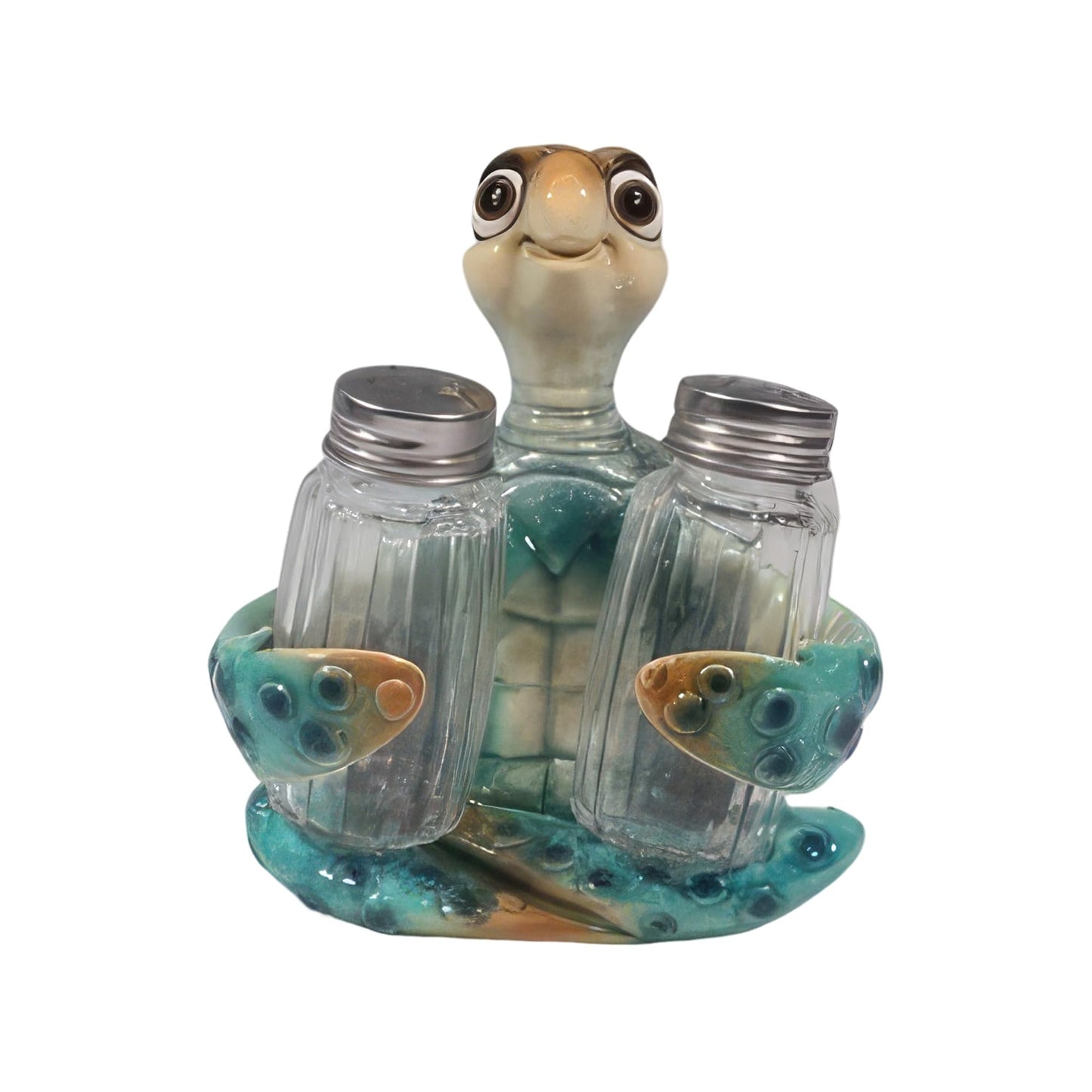 ICE ARMOR 5.5" H Blue Sea Turtle Salt & Pepper Shaker Holder Statue Sculpture Ornament Decoration Home/Room Decor Ideas