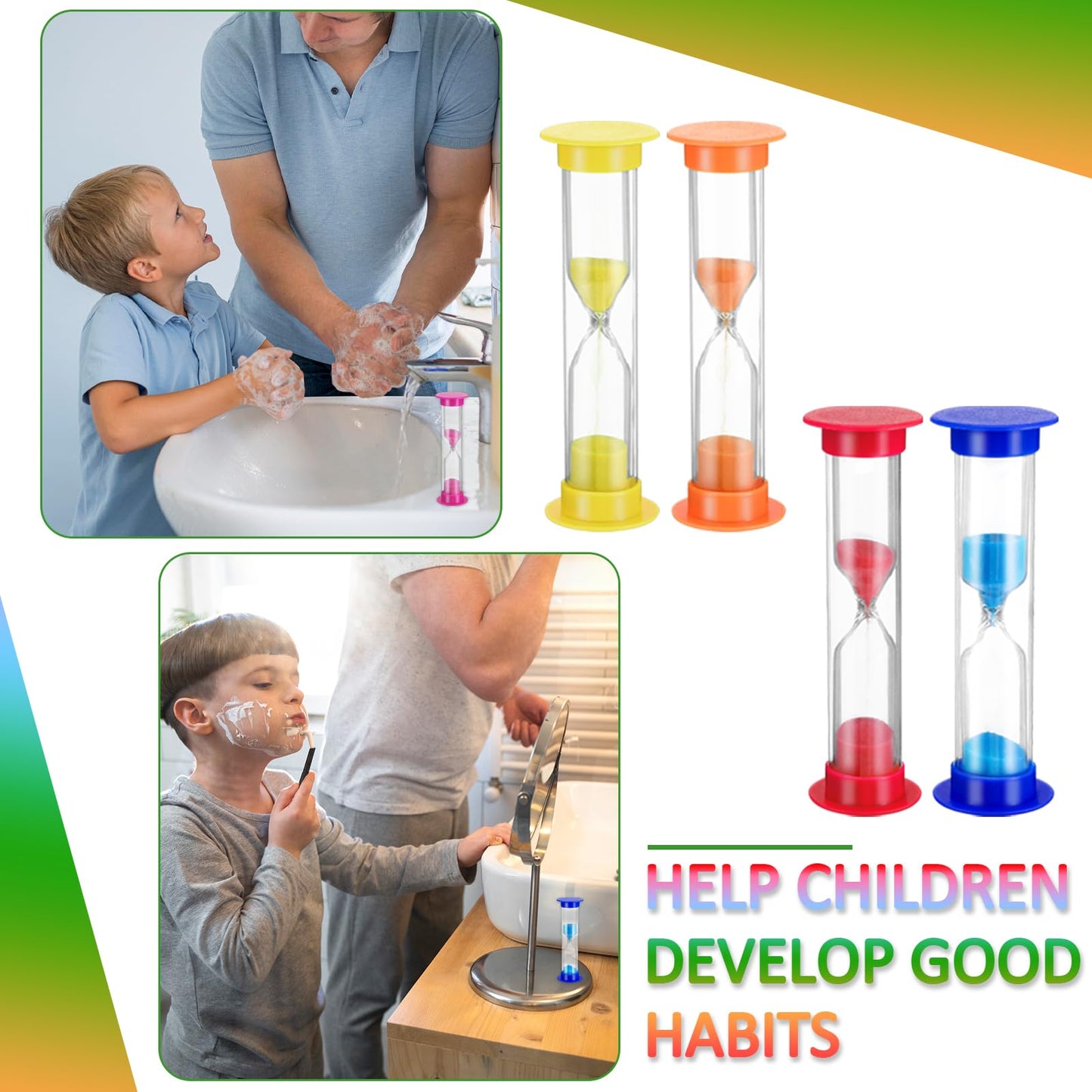 40 Pcs 2 Minute Sand Timer for Kids, Multicolor Plastic Sand Clock Timer, Mini Hourglass Bulk Sand Clock Timer for Adult Kids in Classroom Kitchen Games Office School