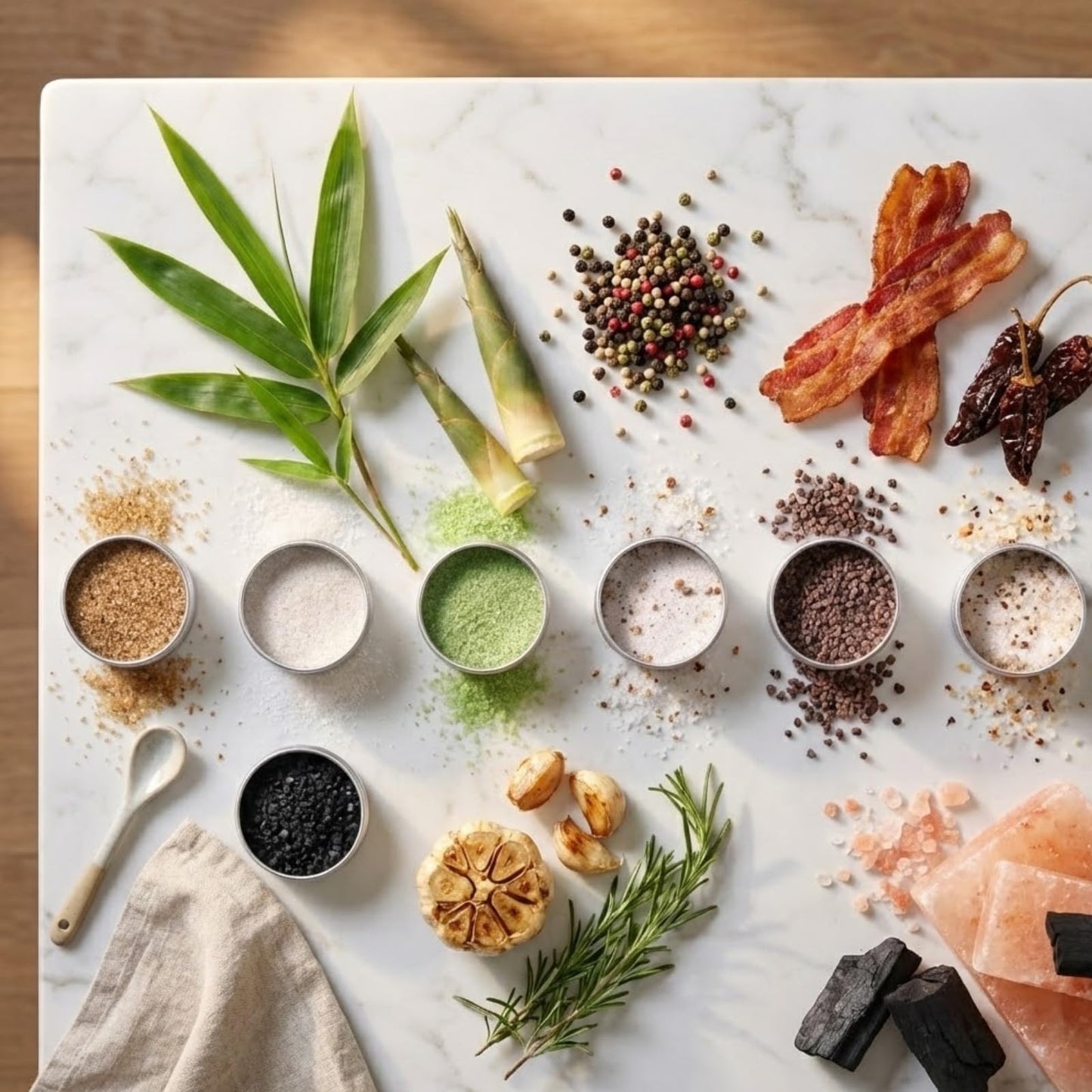 Curated Sea Salt Gift Set of 6 – Gourmet Chefs Collection Finishing Seasoning Variety Pack - Tin Gift Box | Sampler Cooking, Grilling & Baking | Assorted Natural Blends Foodies & Special Occasions