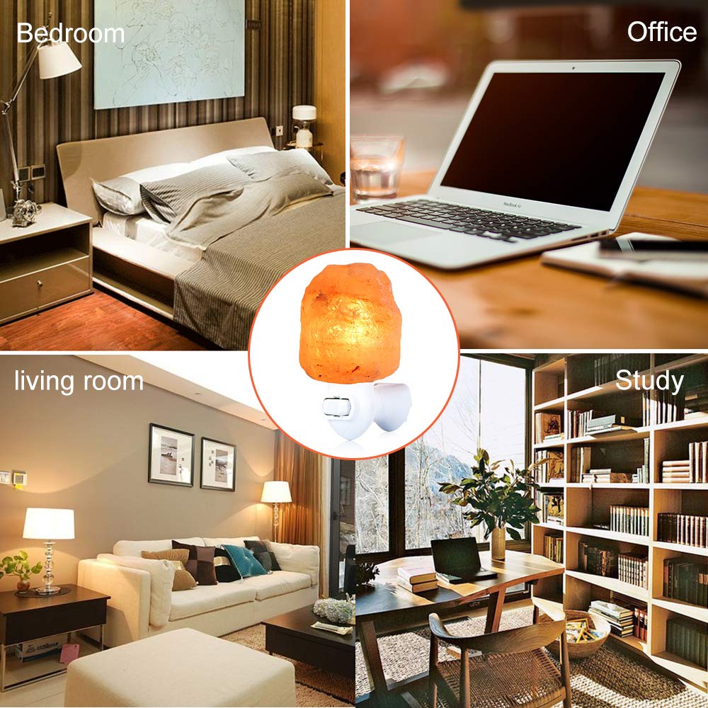 pursalt Himalayan Salt Lamp Night Light & Salt Lamp Night Light 2 Pack Set