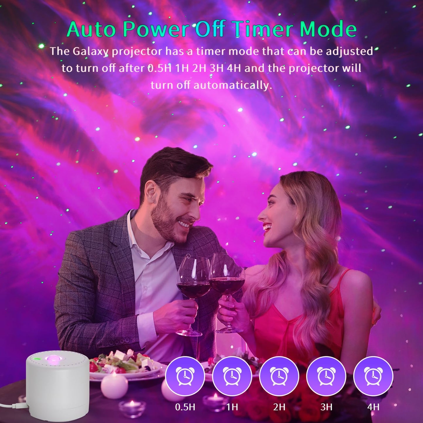 Galaxy Projector, Bedroom Star Projector, with Remote Control and Timer