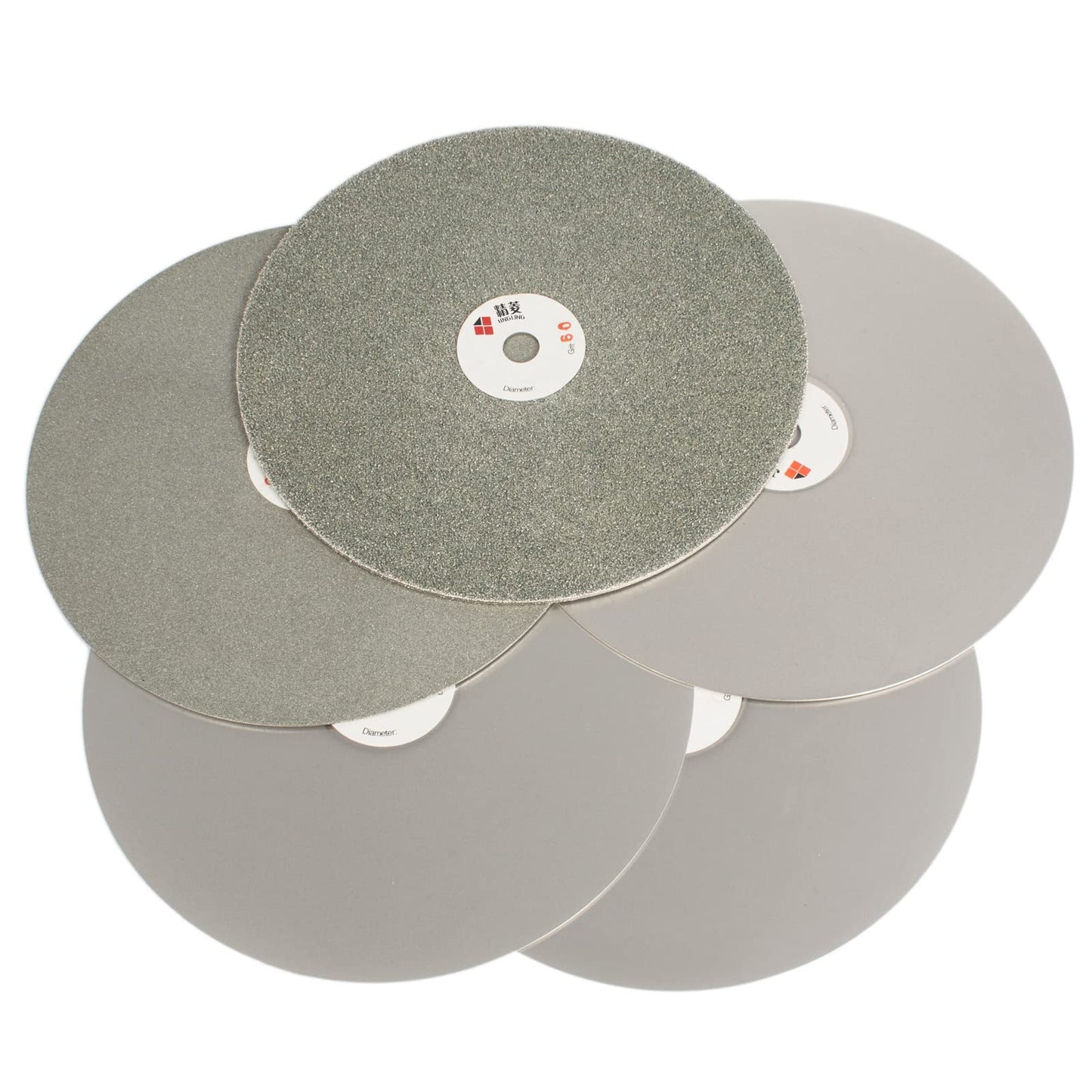 JINGLING 8" Inch Diamond Grinding Disc 3000 Grit Flat Lap Disk Lapping Plate Sanding Pads Lapidary Tools for Stone Pottery Faceting Machine