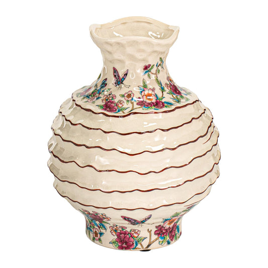 KAMMAK Colored Ceramic Vase, Beautiful Hand-Painted Decorative Vase, Modern Art Porcelain Vase for Flower Mantle Dining Table Centerpiece, Entryway Living Room Wedding Decoration, 8HPLZ018