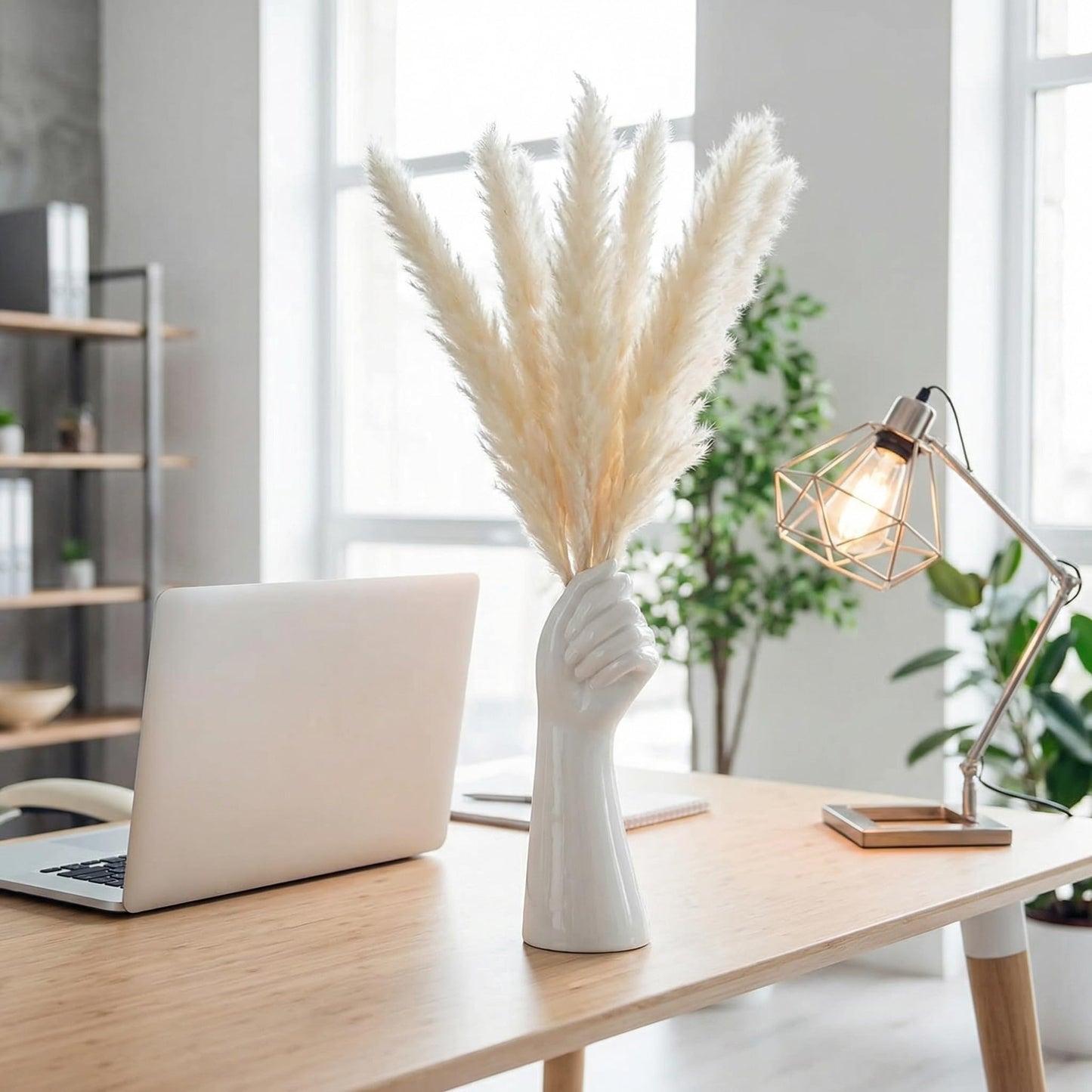 Unique Flower Vase - Mannequin Hand Ceramic Hand Vase, 9 Inch Modern Art White Arm Vase Unique for Dried Flowers, Unique Tabletop Decor for Home Office Desk