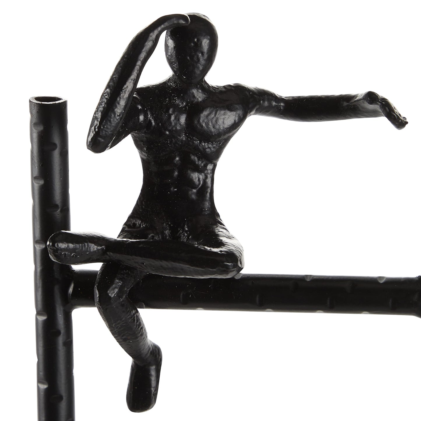 Deco 79 Black Metal Contemporary Sculpture, Geometric,5" L x 9" W x 27" H