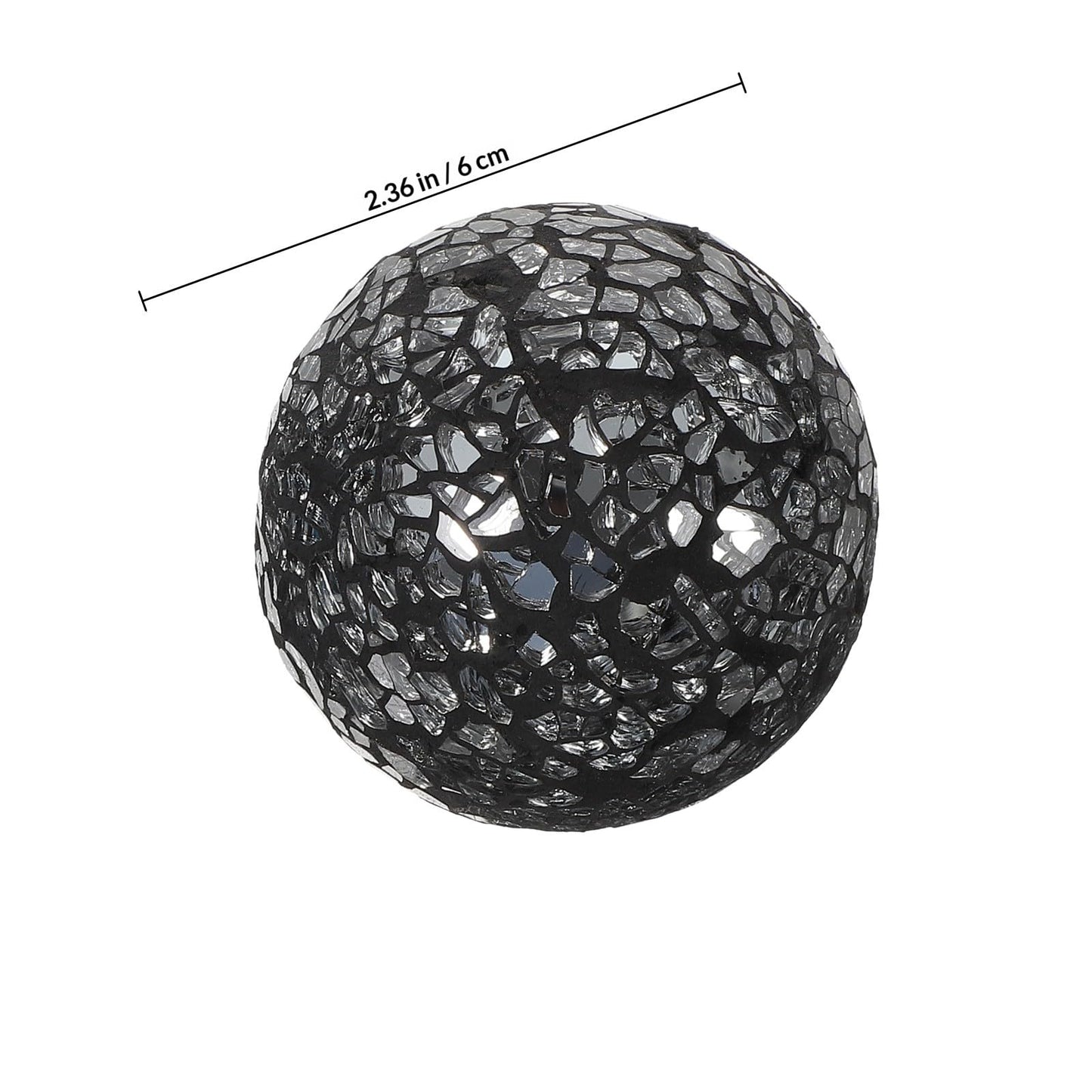BESPORTBLE 4Pcs Mosaic Decorative Sphere Balls 2.36 Inch Tabletop Ornament Set for Wedding Centerpiece Home Decor and Desktop Accessories