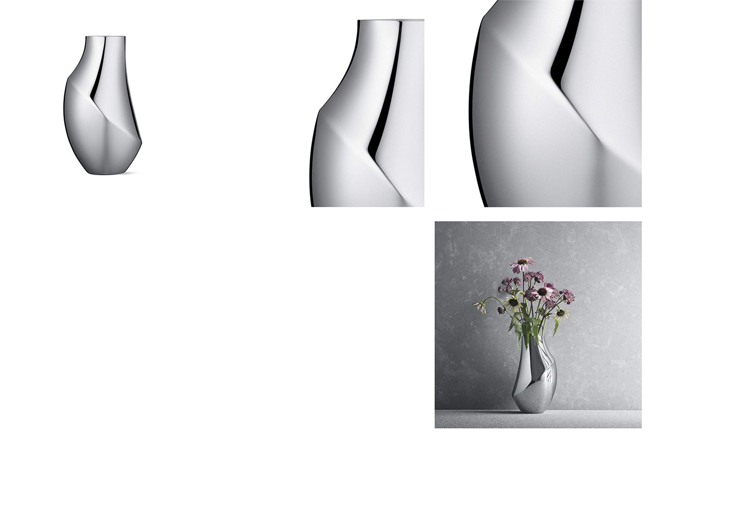 Georg Jensen Flora Medium Stainless Steel Vase