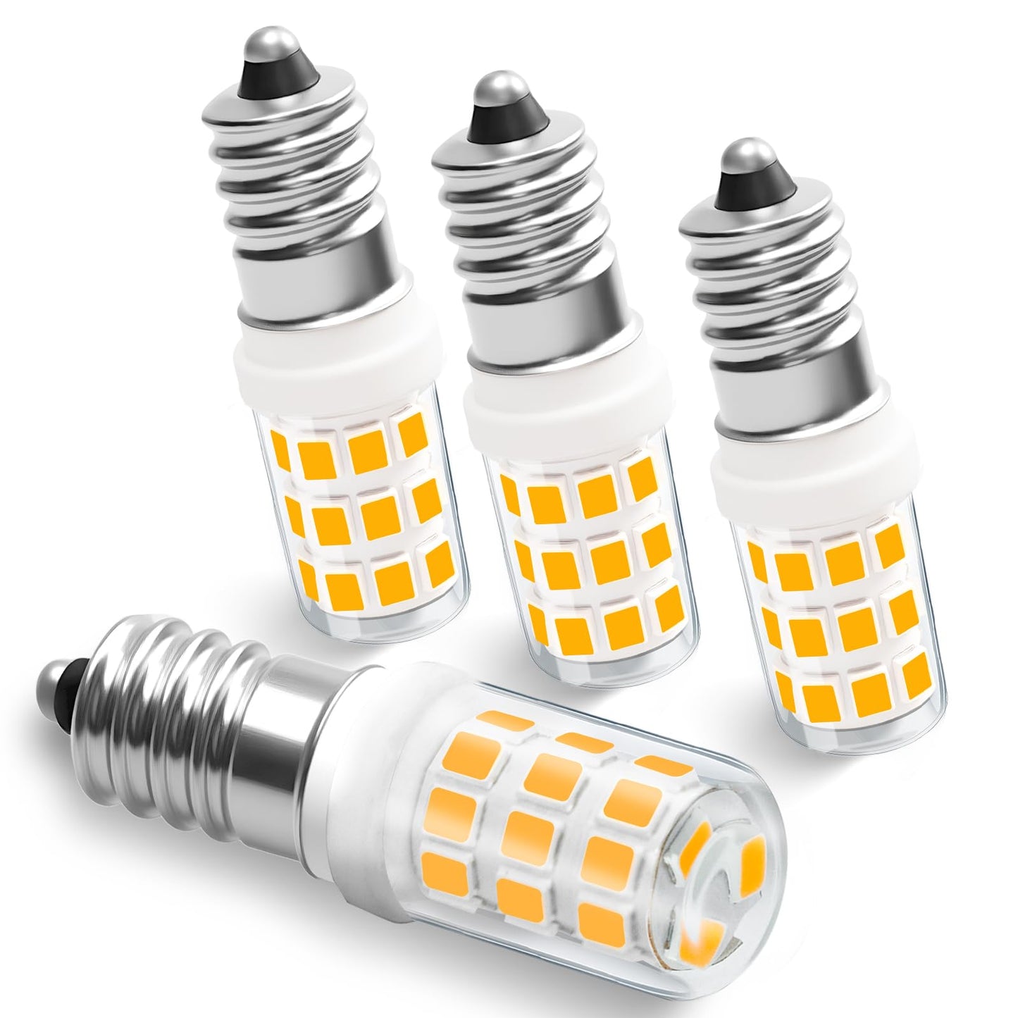 Megereet E12 LED Candelabra Base Night Light Bulb 1 Watt Equivalent 10W 15W, AC120V 2700K Warm White C7 E12 Small Bulbs for Salt Lamp Appliance Bulb Decorative String Lights, 4 Pack