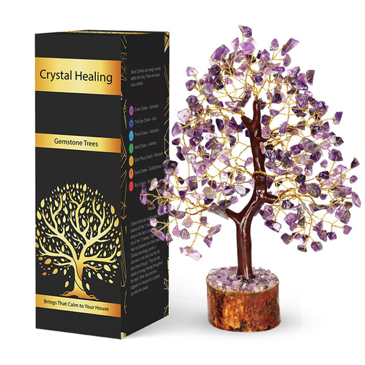 Amethyst Crystal Tree, Healing Crystals And Gemstones, Crystal Gifts For Women, Feng Shui Gemstone Tree Of Life, Gem Stones Home Decor, Living Room Accessories Amethyst Gifts, Good Luck Gifts