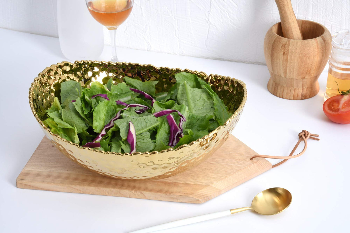 Pampa Bay Milennium Large Oval Bowl, 9-inches, Gold