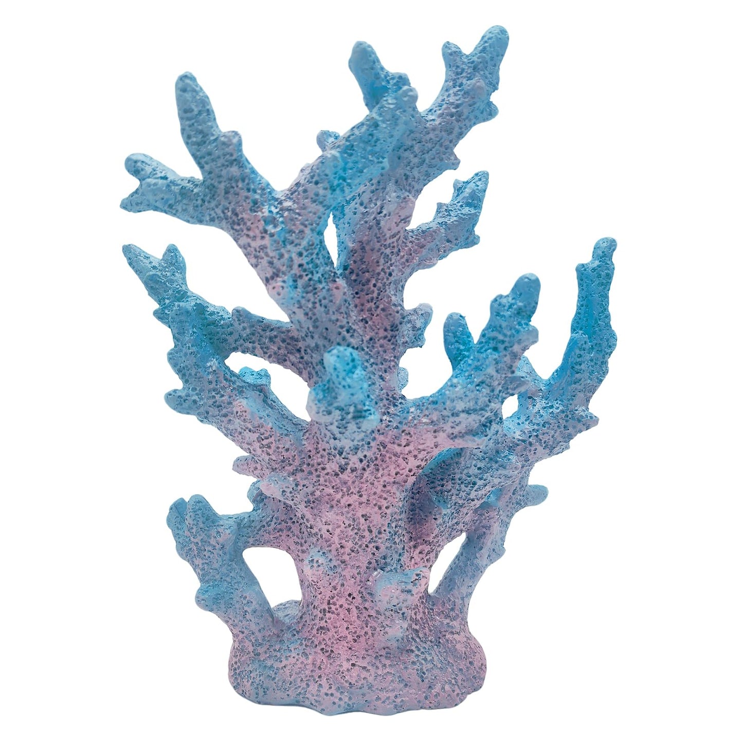 Etlemonde Beach Coastal Decor Coral Reef Home Decor Coral Statue Sculpture Home,Desk,Bathroom,Desktop Shelf Statue,Marine Themed Gifts (Gradient Cyan Coral)