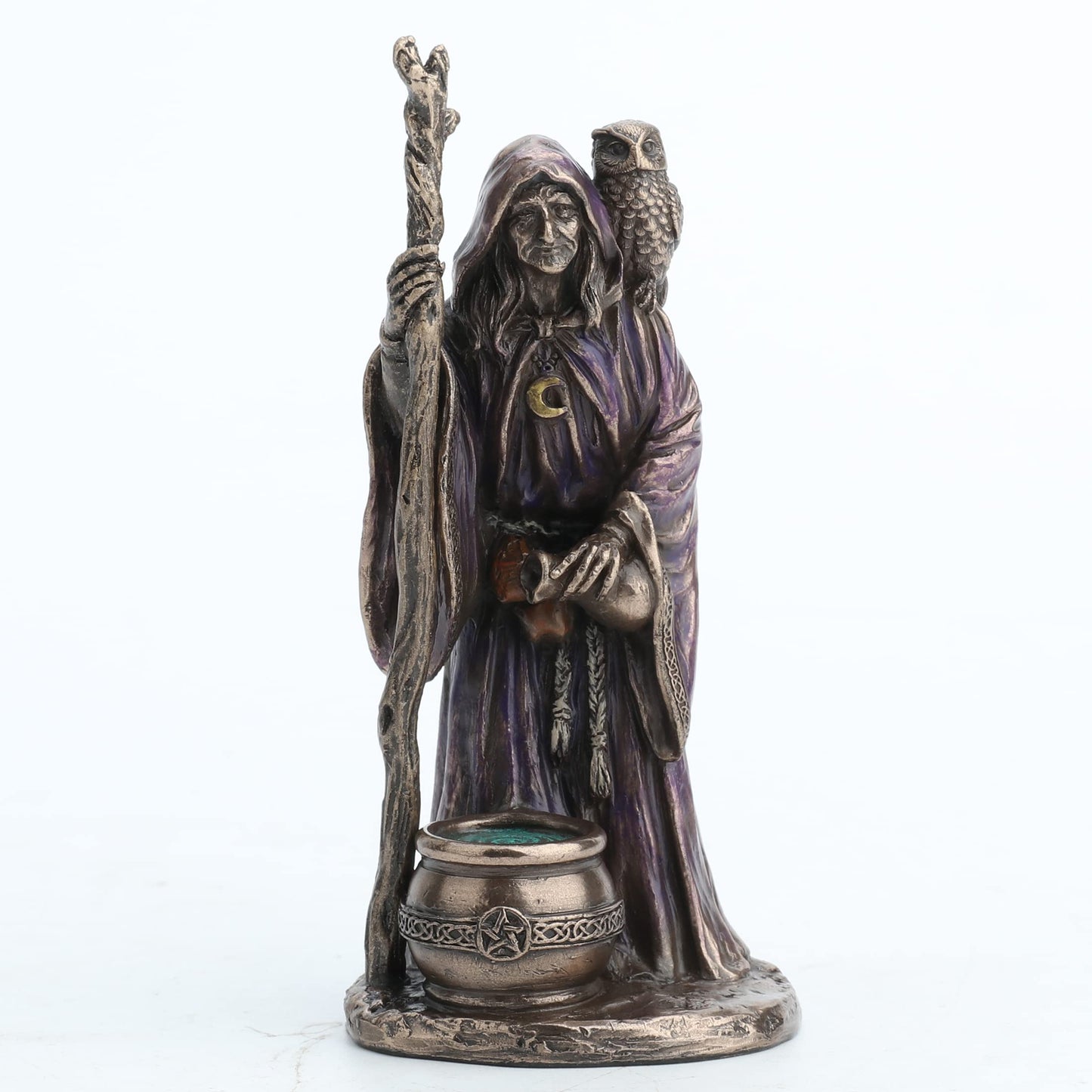 Veronese Design 4 1/8 Inch Triple Goddess The Crone Neopagan Wicca Gift Resin Figurine Bronze Finish