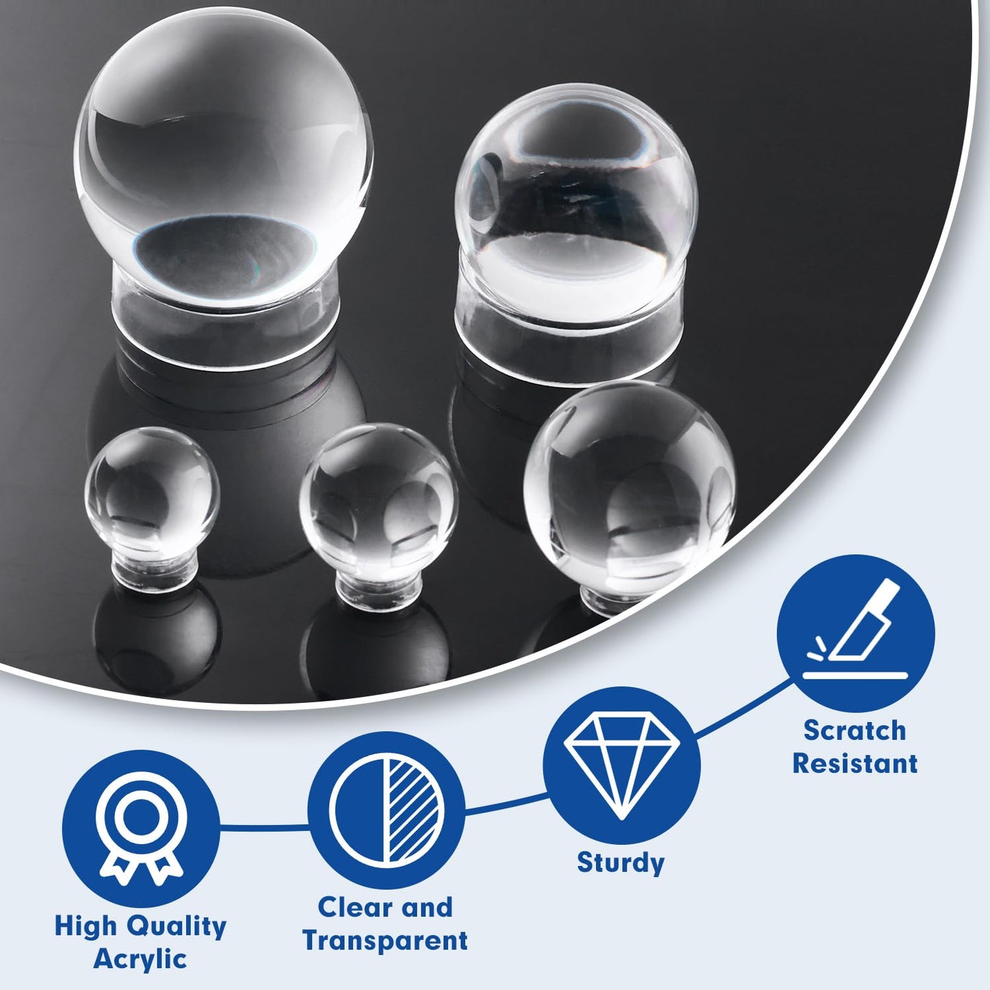 100 Pcs Ring Golf Ball Display Case 0.6 Inches Clear Baseball Holder Golf Ball Holder Small Baseball Acrylic Stands Round Ring Stand Acrylic Display Stands for Small Balls, Egg, Spheres, Marble