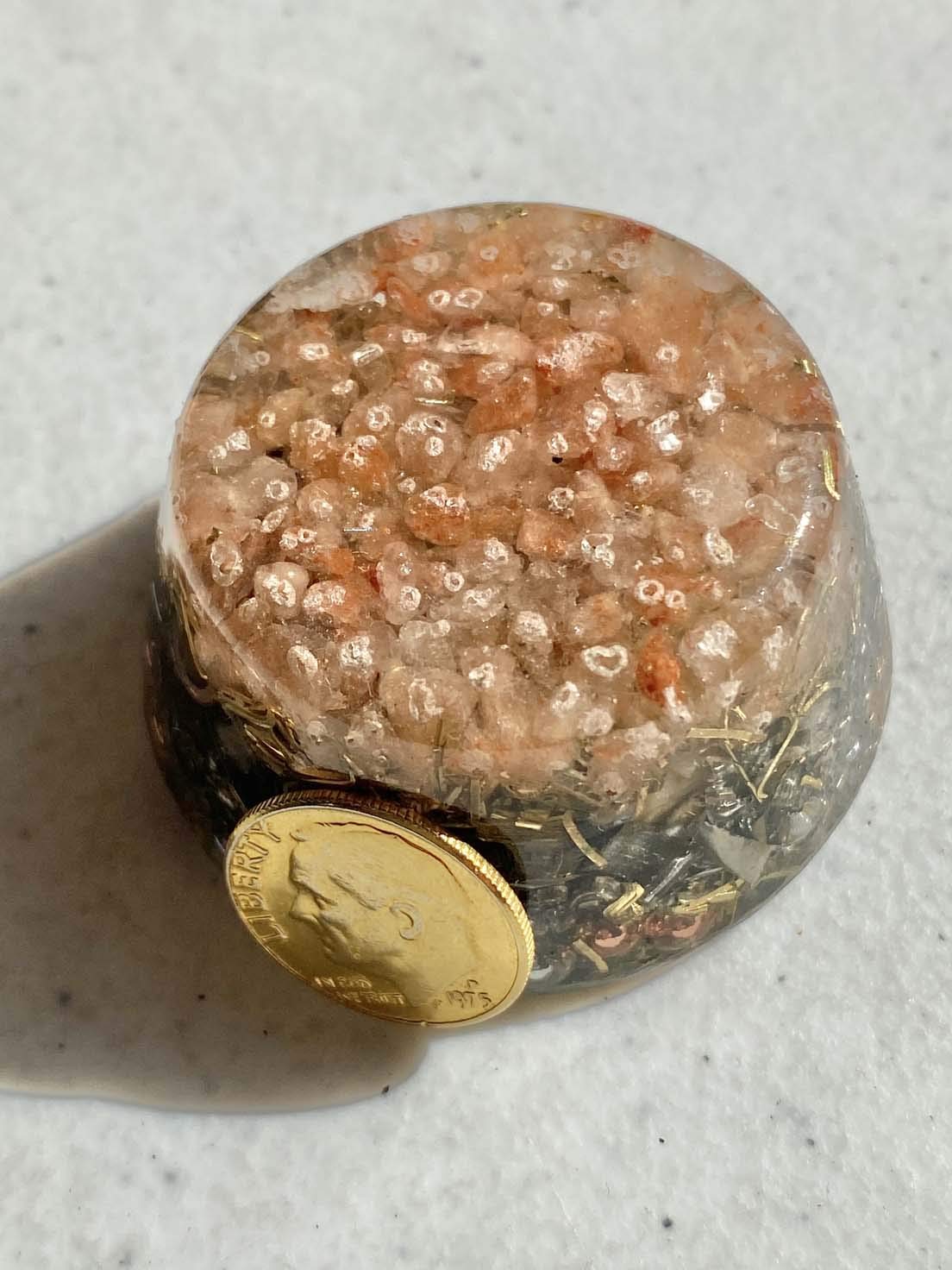 Himalayan Pink Salt Single Crystal Small Tower Buster Orgone Generator Energy Accumulator PERFECT GIFTING TOOL! Orgonite Many Beautiful Ingredients!(Salt Himalayan Pink)