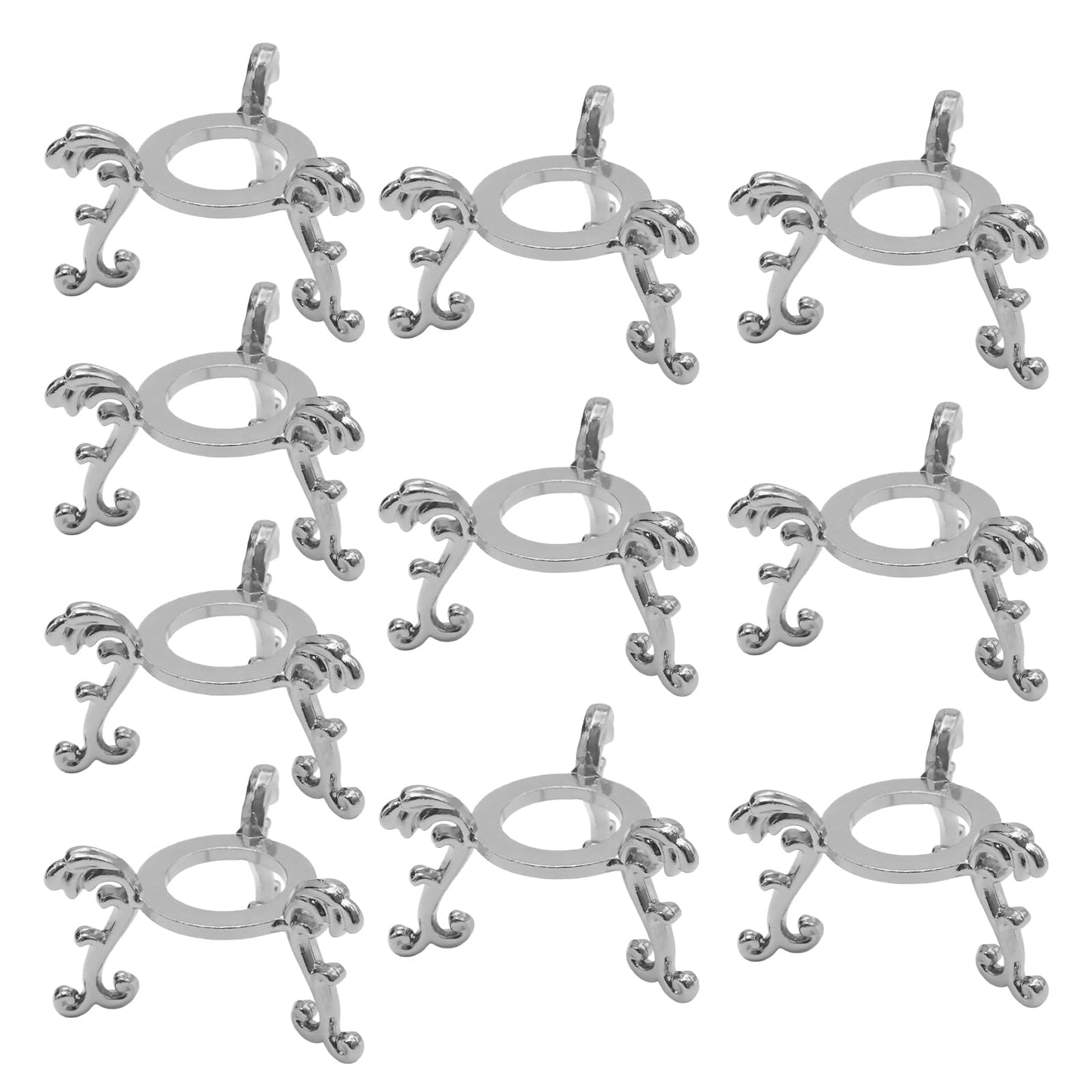 ZUDKSUY 10Pcs Silver Crystal Display Stands for 40-80mm Crystal Balls, Decorative Display Holder, Ideal for Glass, Natural Stone & Decorative Spheres