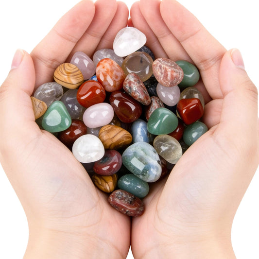 Polished Tumbled Healing Crystals Set – RAINFLOW 60PCS Bulk Multicolor Stones Irregular Natural Crystal Stones 0.5 Inch, Assorted Gemstones for Crafts, Jewelry Making, Home Decor & Gifts, 0.5"
