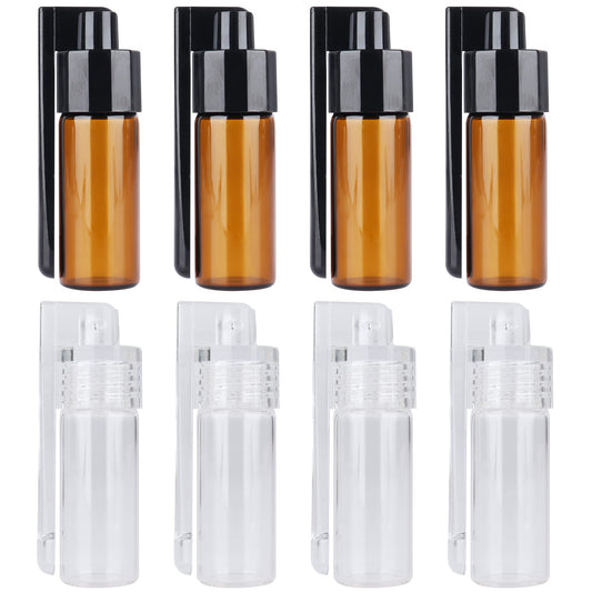 Clear Salt and Pepper Shakers Glass Set Retro Style Glass Spice Shakers Outdoors Travel Kitchen Boxes for Salt Spices