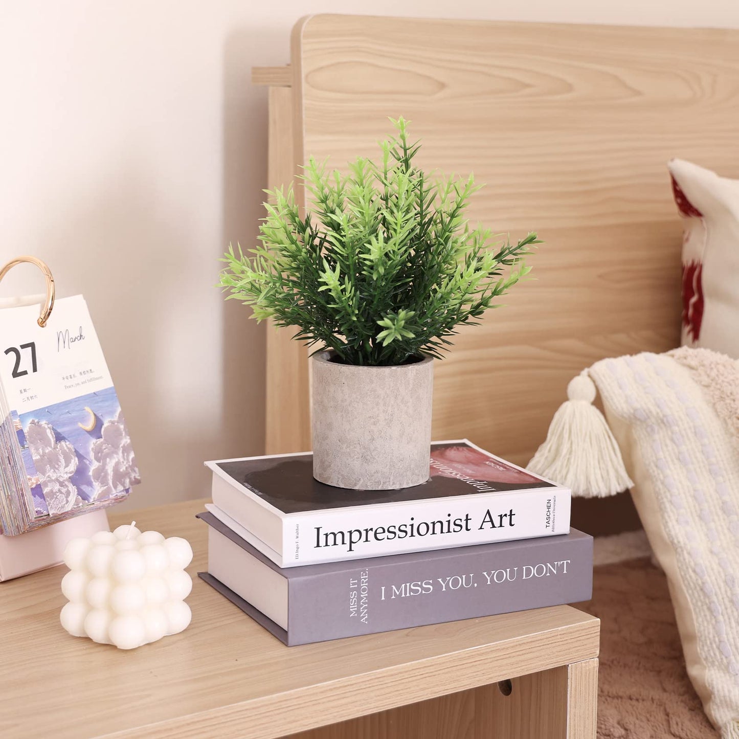 CEWOR 4 Pack Small Fake Plants Eucalyptus Rosemary Succulents Plants Artificial in Pots for Shelf Artificial Greenery Eucalyptus Plant Indoor for Home Bedroom Living Room Decoration