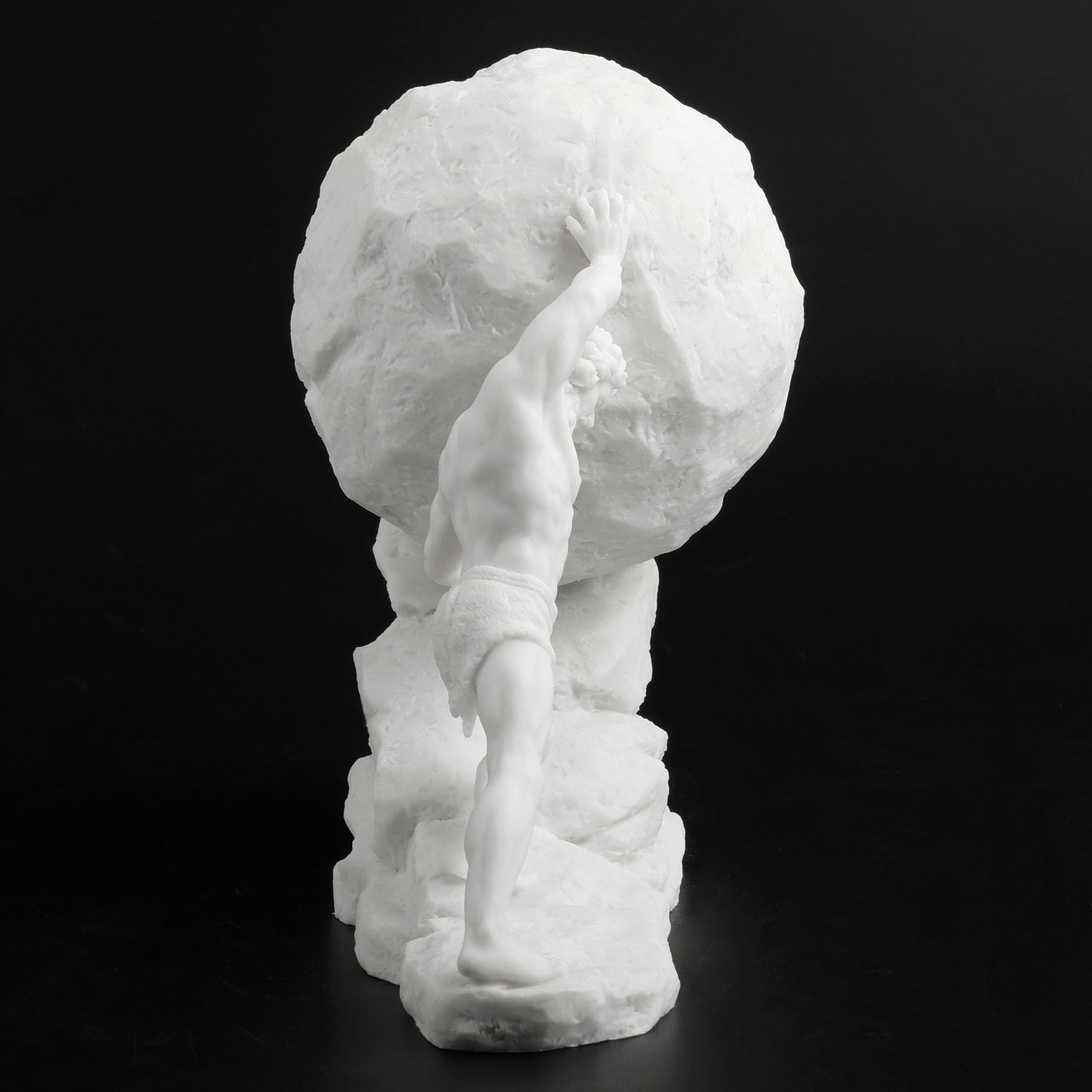 Veronese Design 8 1/8 Inch Sisyphus Pushing The Eternal Boulder Resin Statue Marble White Finish Home Decor Sculpture Greek and Roman Collectible