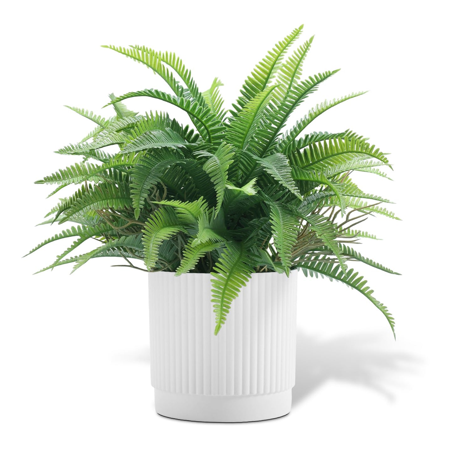 Coferset Small Fake Plant Fern Potted Artificial Plants for Shelf Desk Home Bathroom Farmhouse Room Office Kitchen Farmhouse Coffee Table Decor