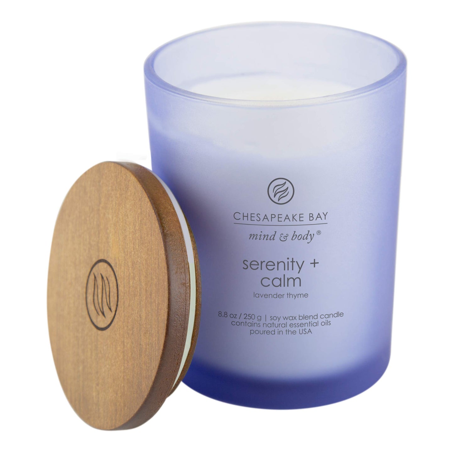 Chesapeake Bay Candle Scented Candles Serenity + Calm (Lavender Thyme) Medium Jar 2-Pack Perfect for Home Décor and Gifting