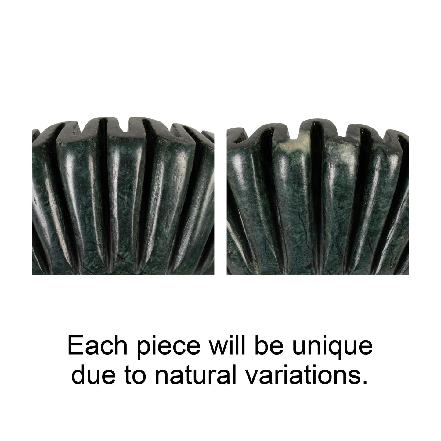 Creative Co-Op Round Marble Pleated Dish, Black