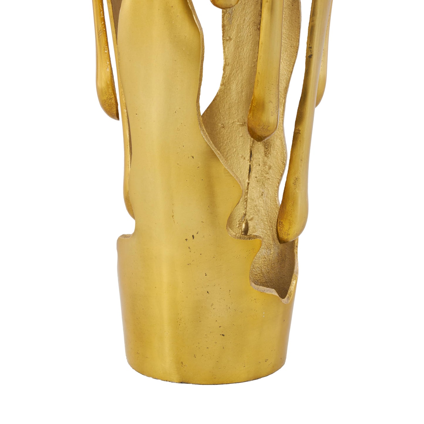 Deco 79 Aluminum Metal Abstract Vase, Vase 8" x 8" x 19", Gold