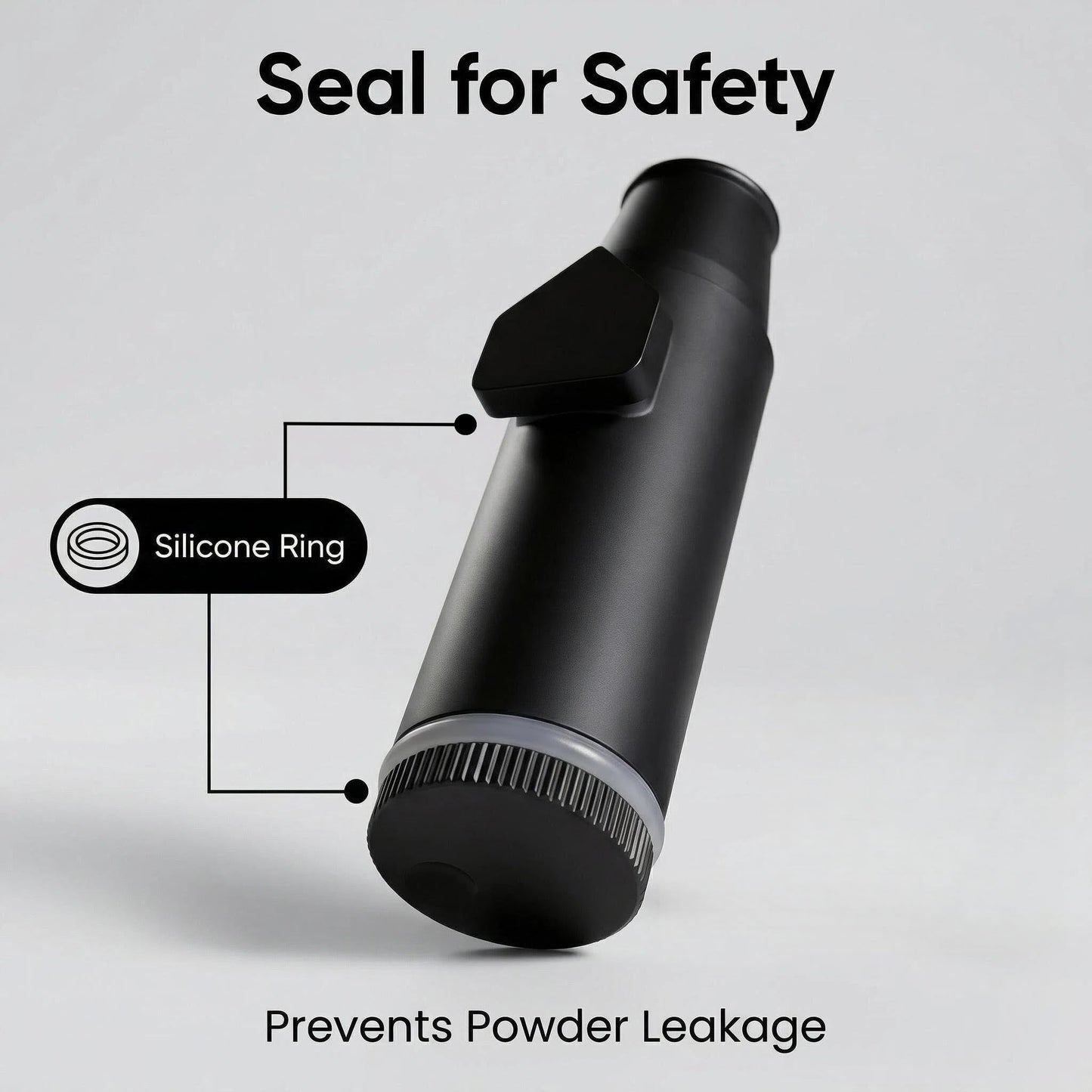 OakMsOik Metal Ieak-proof Bottle (2nd Generation Upgrade Version) (Black）Portable Pepper Shaker (3 pack)