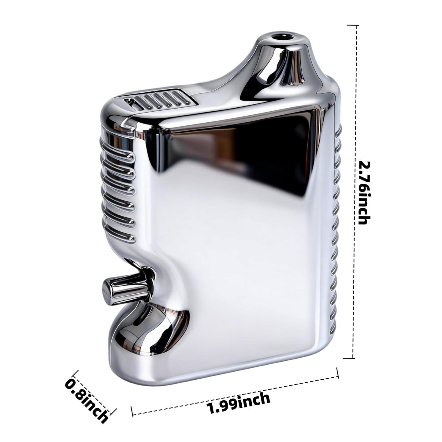 One-Button Powder Dispenser | Leak-Proof & Lightweight | Electroplated Silver Spice Shaker for Travel – Cool Metallic