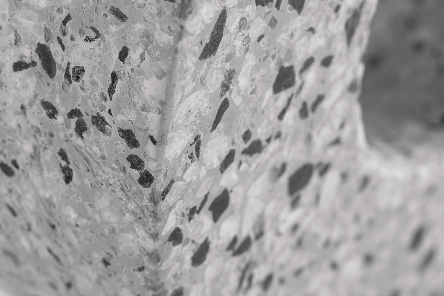 Signature Design by Ashley Setehen Round Cement Sculpture, White & Black Speckled
