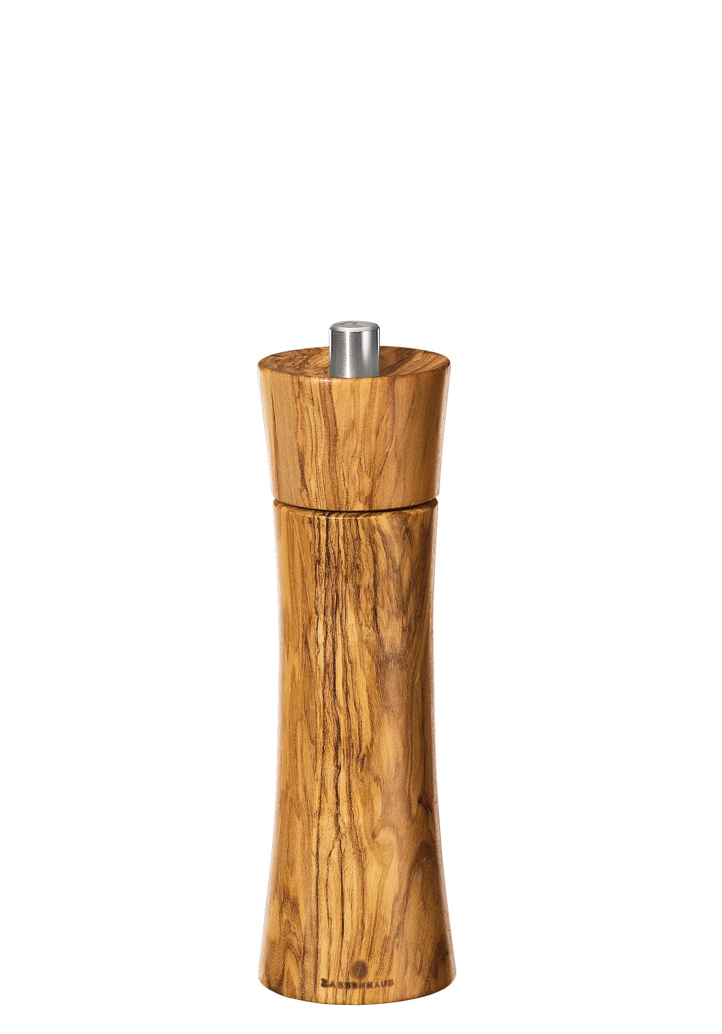 Zassenhaus "Frankfurt" Olive Wood Ceramic Salt Mill, 7-Inch