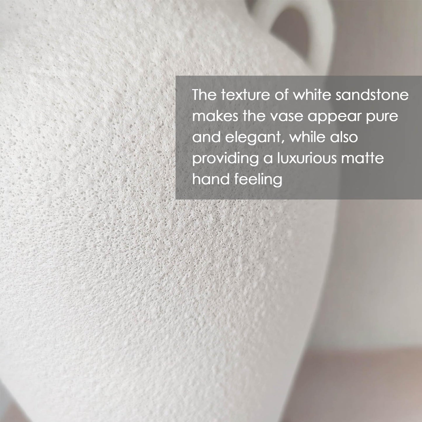 White Ceramic Pottery Barn Vase with Handles - 10" Large Decorative Terracotta Vase for Pampas Grass, Rustic Farmhouse Boho Vases for Home Decor, Living Room, Mantel, Table, Shelf