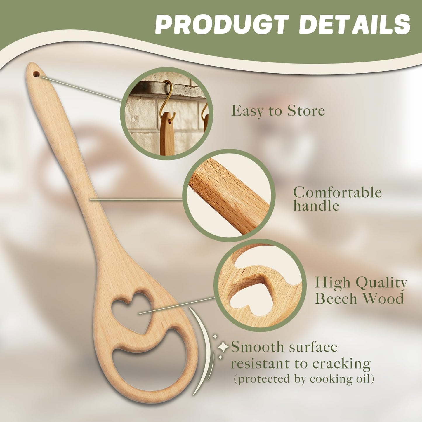 2 Pcs 12.8" Heart Wooden Danish Dough Whisk 2 Hole Sourdough Bread Mixing Supplies Personalized Dutch Whisk for Pizza Pastry Cake Egg Batter Baking, Flow-Through Design a gift for baking enthusiasts