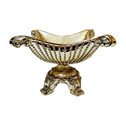 ICE Armor 7" H Golden Color Vintage Scroll-Handle Decorative Ceramic Vase Stylish Home and Office Decor Luxury Ornament Great Gift for Home Lovers
