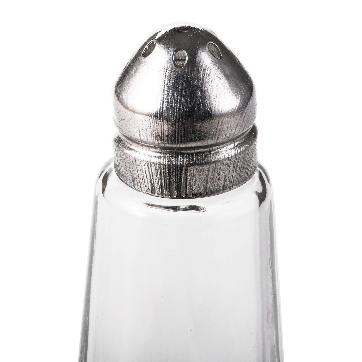 Yopay 12 Pieces Salt and Pepper Shaker Set, 1 oz Tower Glass Body Mini Restaurant Shakers with Stainless Steel Lids, Clear Curved Design