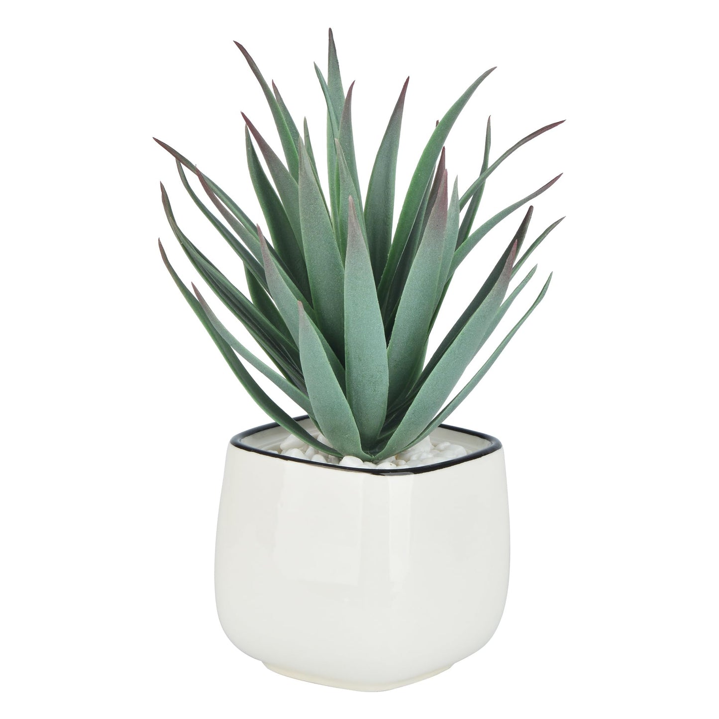 TOPSV Artificial Succulents in Pots - Small Fake Plants Mini Succulent Agave Faux Plants Indoor for Boho Bathroom Decor, Bedroom, and Coffee Table Office Farmhouse Decoration