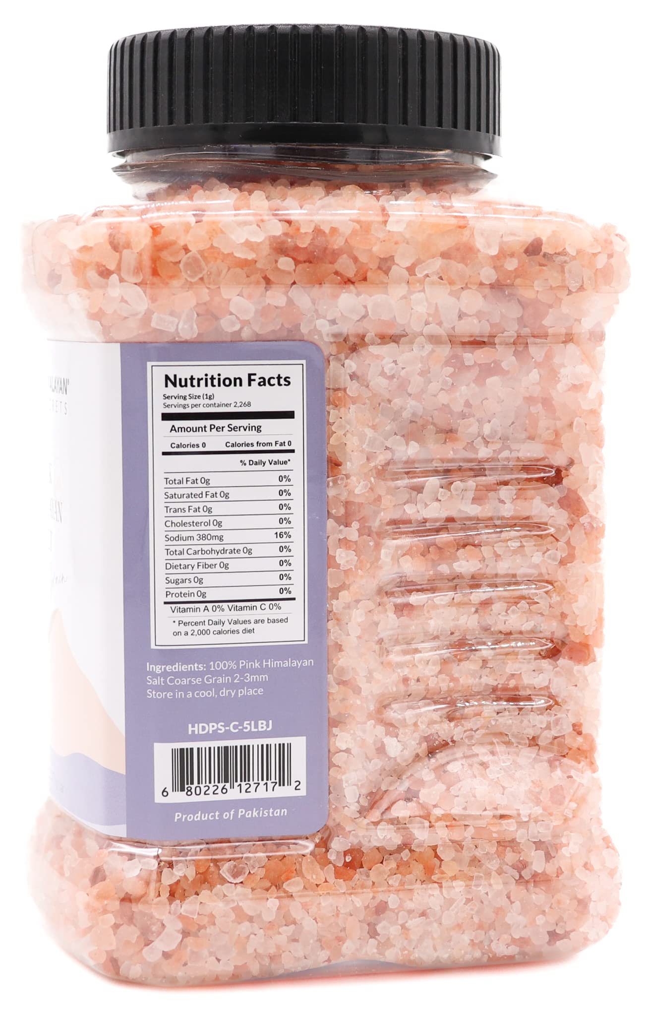 Himalayan Secrets Gourmet Pink Himalayan Salt - Bulk 5LB Jar - 100% Natural Healthy Salt Packed with Minerals - Kosher Certified (5 LB Coarse Jar)