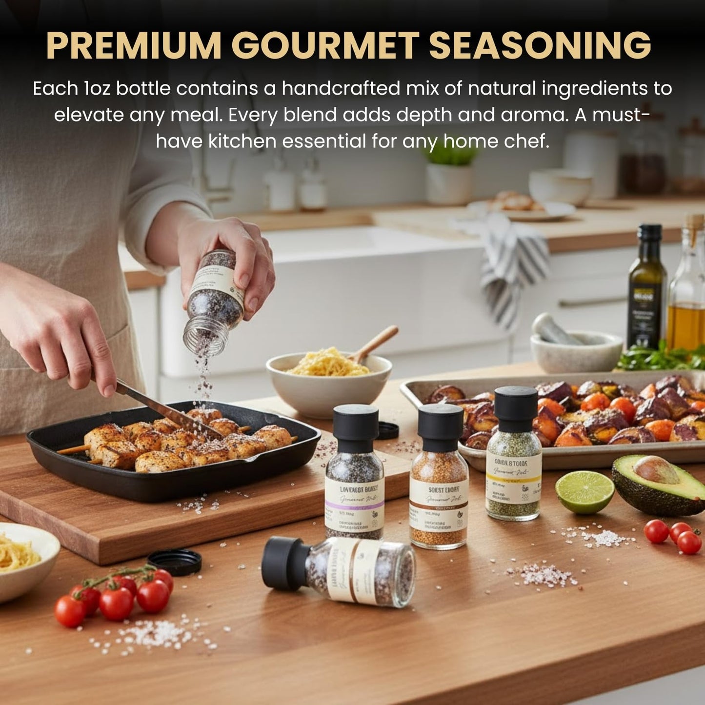 Gourmet Salt Sampler Collection 20 Pack - Premium Seasoning Gift Set, Includes Truffle, Smoked, Garlic, Merlot & Sriracha, Vegan Spice Blends for Cooking, Grilling & BBQ, Culinary Kit for Foodies