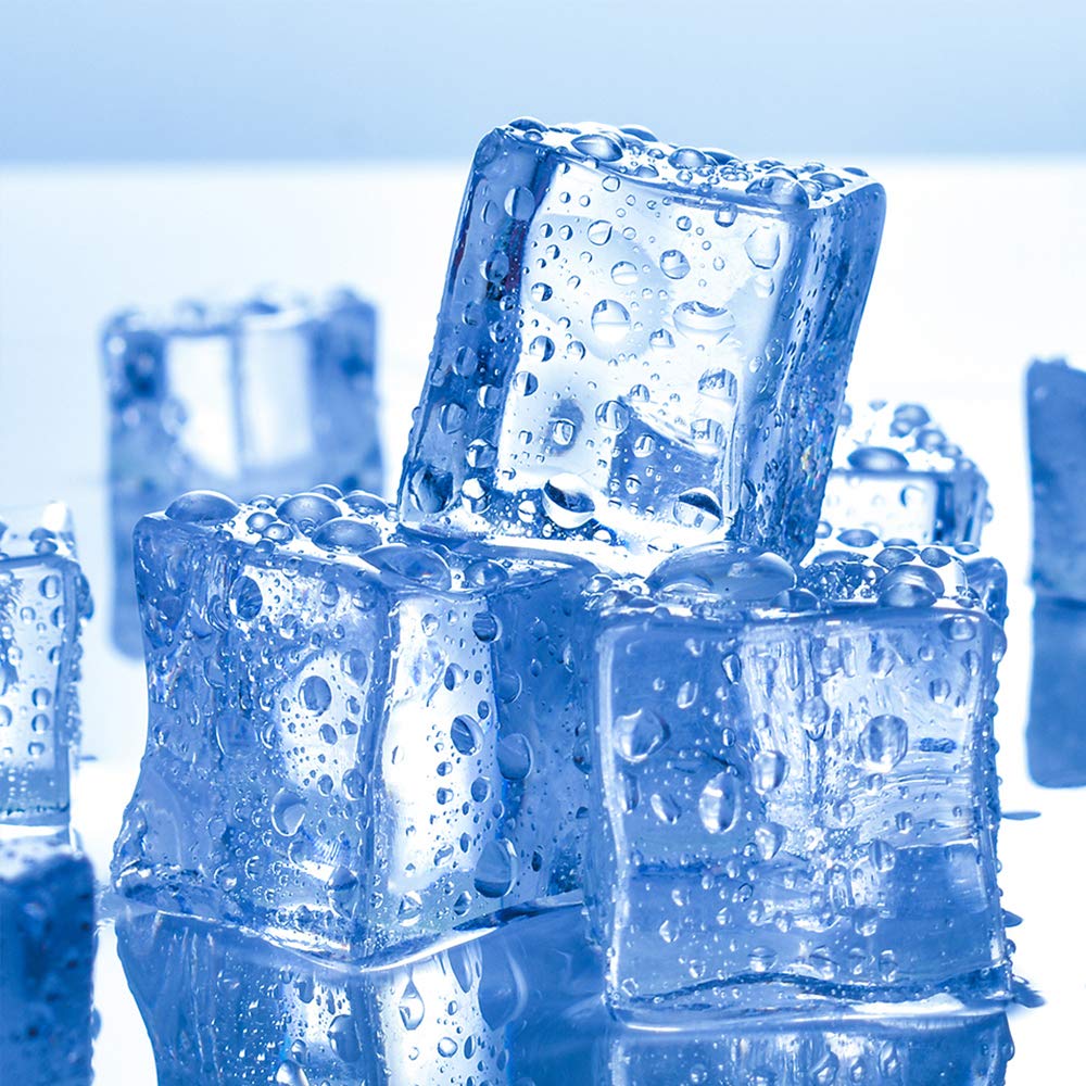 HUIANER Fake Clear Acrylic Plastic Ice Cubes Square Shape for Display or Photography, Good for Photography Props or Home Decorate 20 Pcs 1.2 inch