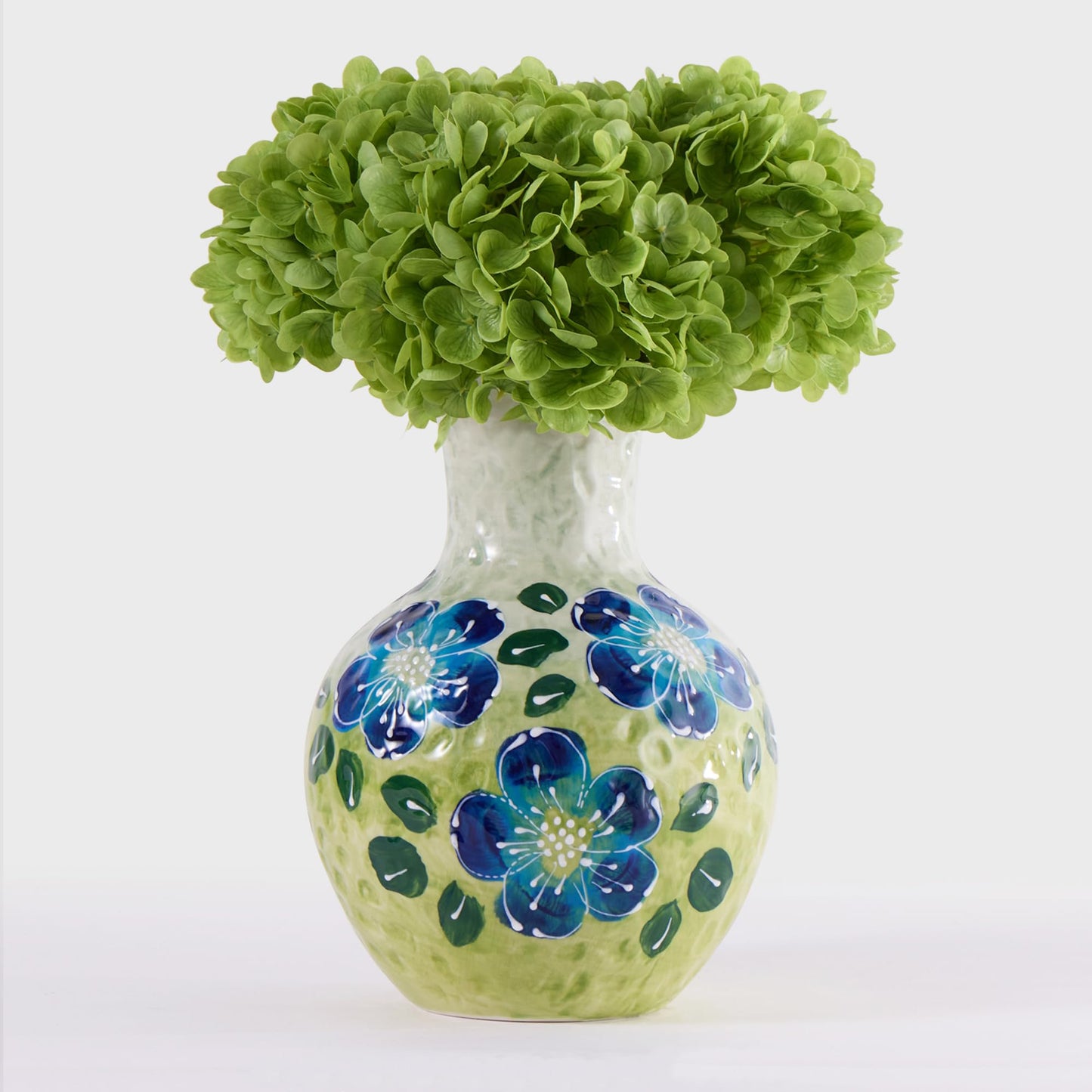 Mokof Hand-Painted Ceramic Flowers Vase, 10.2" Unique Decorative Vase