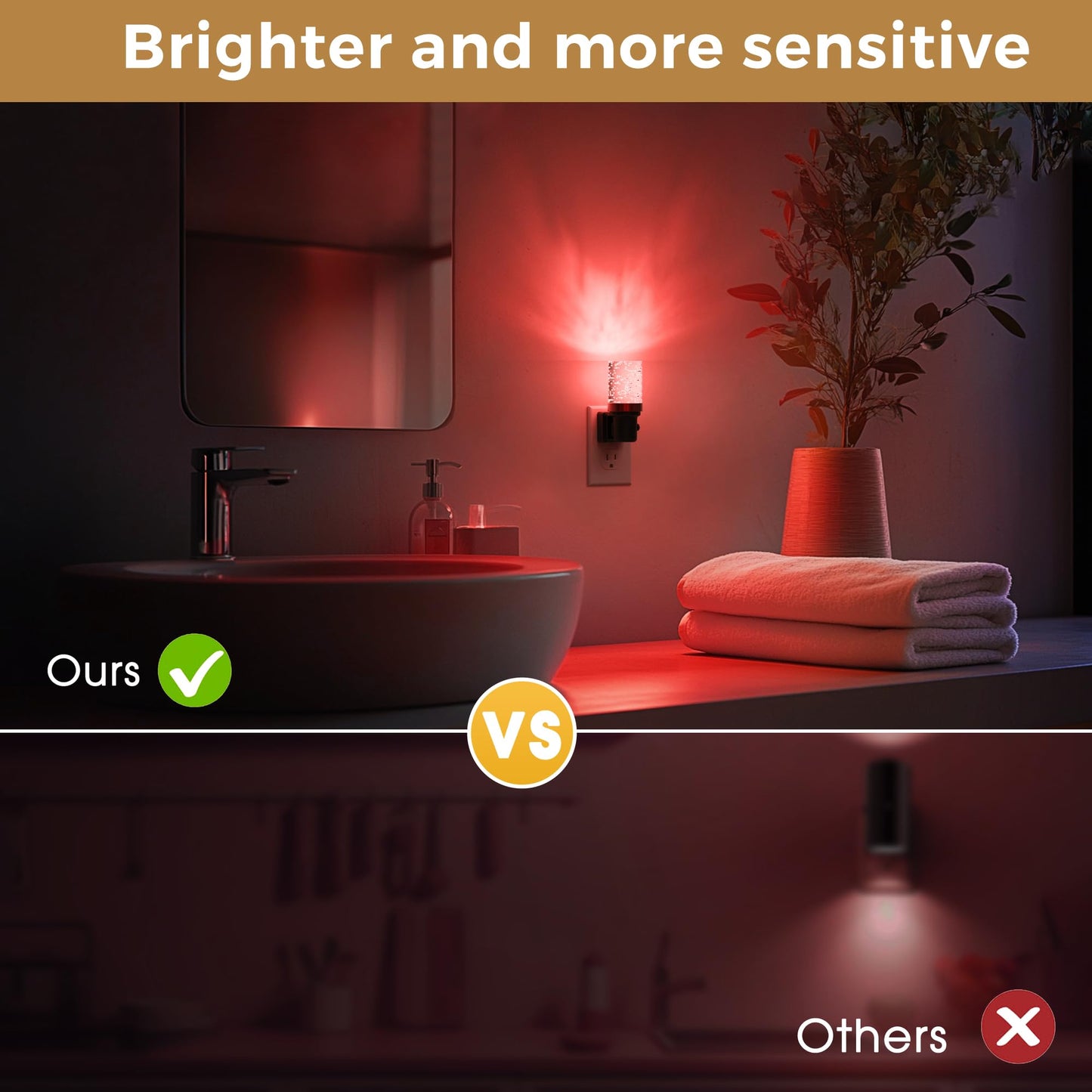 L LOHAS LED Night Light, Dimmable Night Lights Plug into Wall, Color Changing Nightlight RGB with Auto Light Sensor for Halloween, Christmas, Holiday, Hallway Bedroom Kids Room