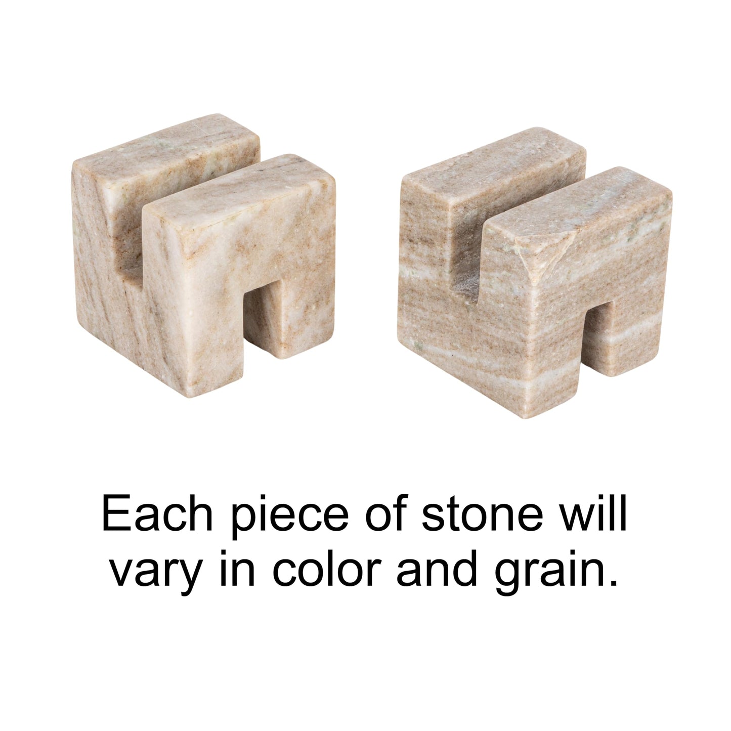 Creative Co-Op Contemporary Marble Cookbook Stand, Beige