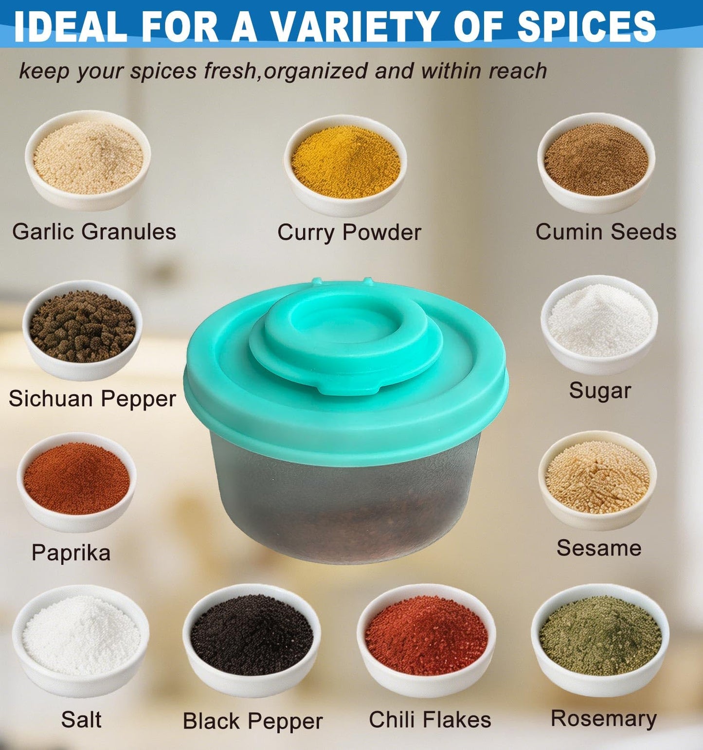 5 Pcs Small Salt and Pepper Shakers with Spice Container Bag, Moisture-Proof and Portable,Travel Salt and Pepper Shakers for Camping Picnic Outdoors Kitchen Lunch Boxes, 3 Colors