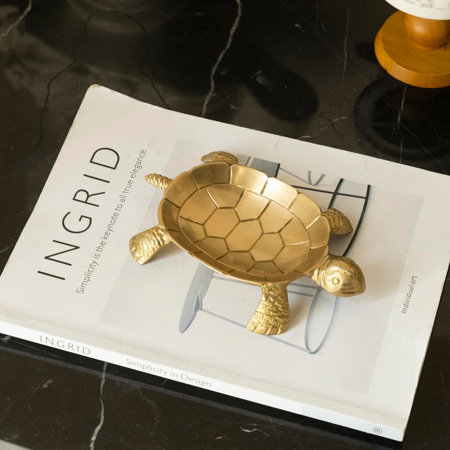 100% Solid Brass Turtle Shaped Candle Dish - Jewelry Dish - Candle Holder - Jewelry Holder - Perfect for Wax Candles, Rings, and Trinkets Dish,Birthday Mother's Day for Women