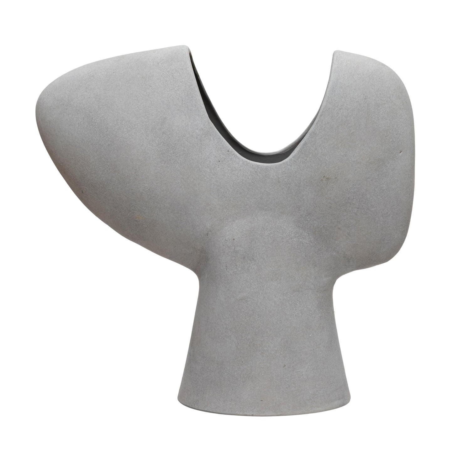 Bloomingville Modern Terracotta Abstract Vase, Grey