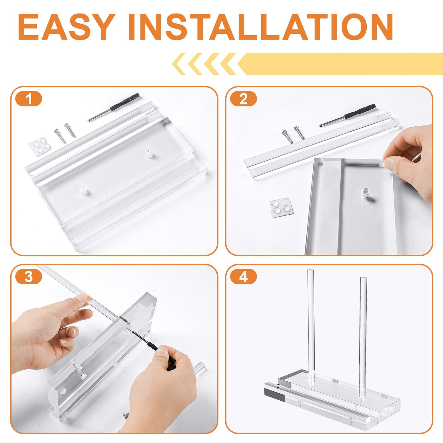 CHEPULA Plate Stands for Display 10 Inch, Acrylic Display Stand